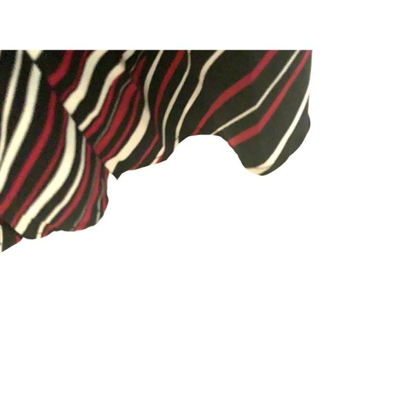 Vintage Fred David Woman Womens Blouse Button Up Shirt 3X Red Black White 3/4 Sl - Picture 9 of 9